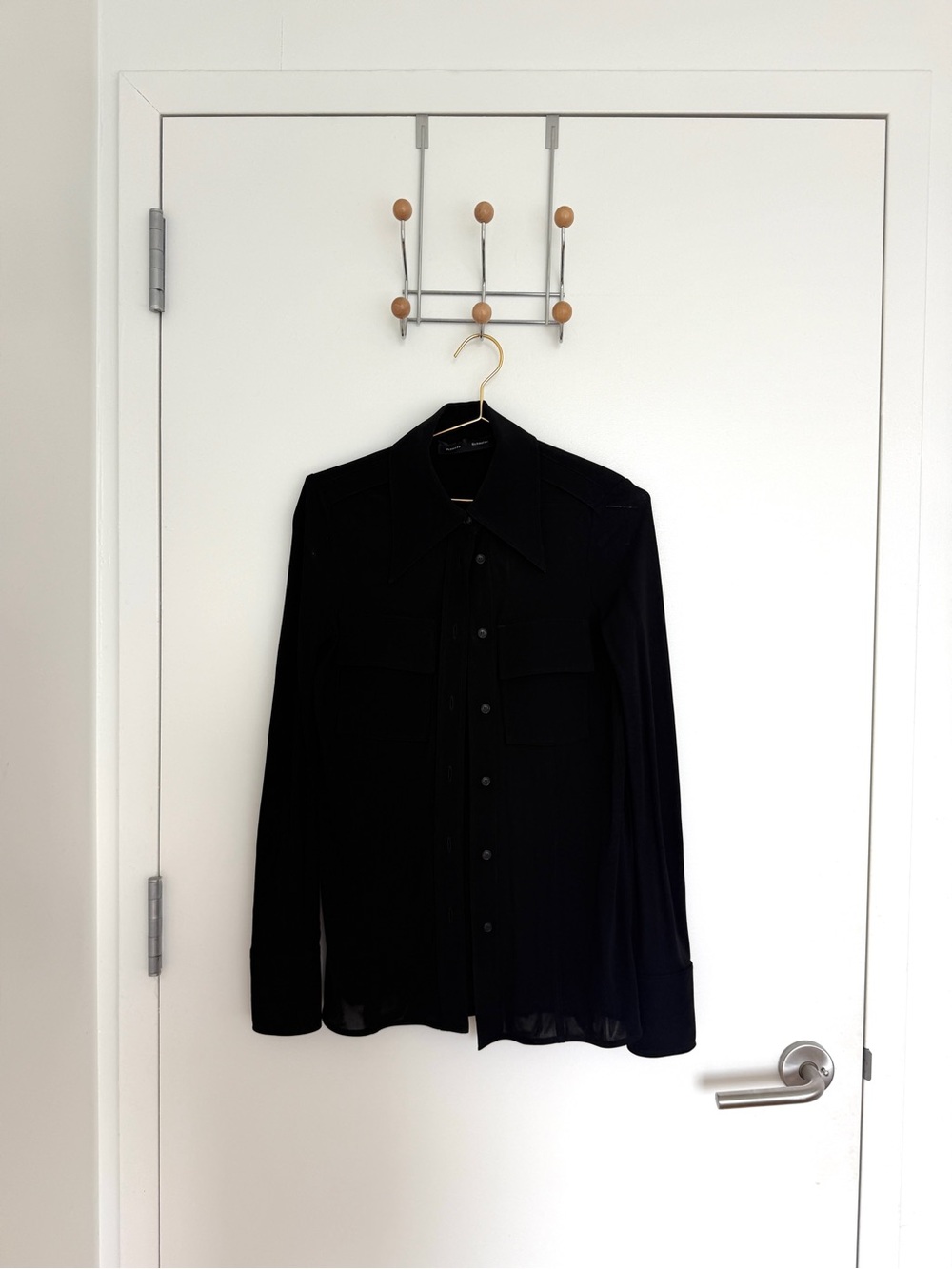 Proenza Schouler Black Lightweight Shirt Blouse